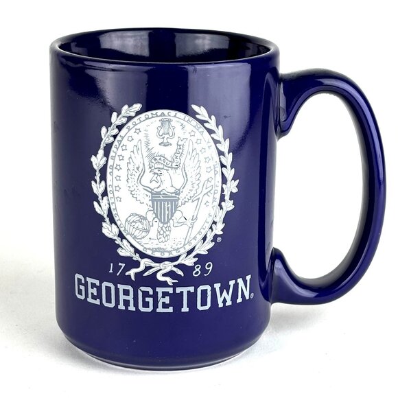 Georgetown University Classic Blue Ceramic Mug – School Seal & 1789 Date - Picture 1 of 16